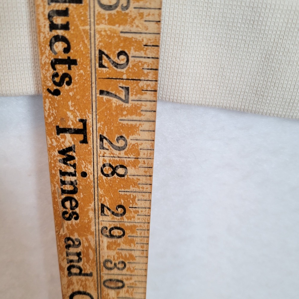 Les Tien Mens Pullover Fleece Cotton Pullover Sweater Size Large White Preppy - Picture 7 of 10